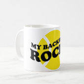 Tennis mok cadeau met grappig slogan gezegde (Voorkant links)