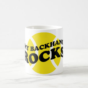 Tennis mok cadeau met grappige slogan zeggende