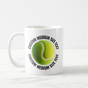 Tennis mok met gemiddelde grootte 330ml bedrukt na