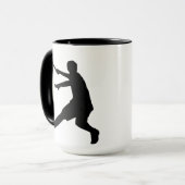 Tennis-mok met silhouet van een speler mok (Voorkant links)