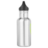 Tennis Monogram Geel Zwart Gepersonaliseerd Waterfles (Links)