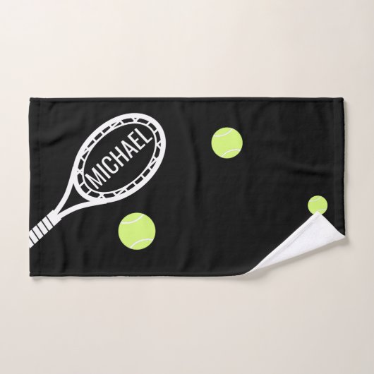 Tennis Monogram in Racket Persoonlijke Sport Handdoek (Handdoek)