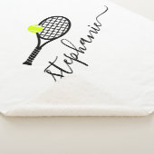 Tennis Monogram Persoonlijke naam Sherpa Deken (3/4)