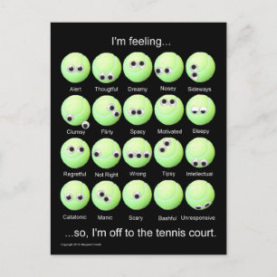 Tennis Moods Poster Briefkaart