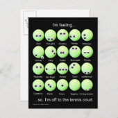 Tennis Moods Poster Briefkaart (Voorkant / Achterkant)