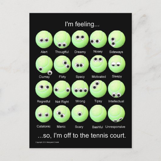 Tennis Moods Poster Briefkaart (Voorkant)