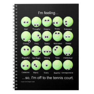 Tennis Moods Poster Notitieboek