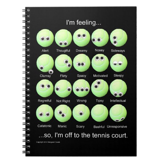 Tennis Moods Poster Notitieboek (Voorkant)