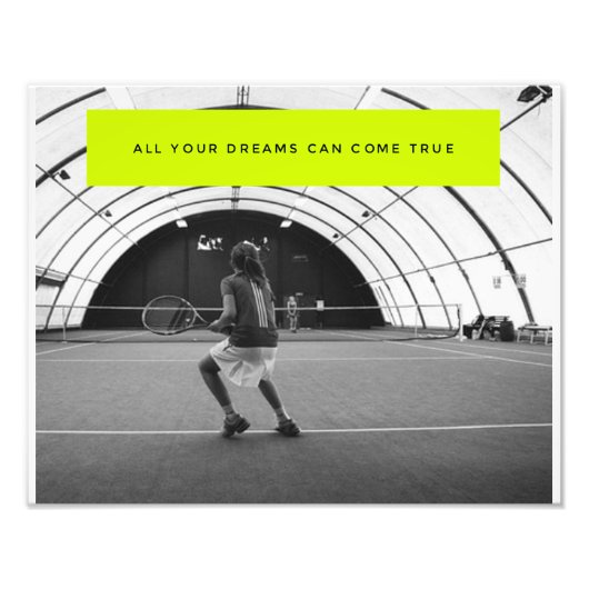 Tennis Motivatie Poster - Inspiratie (Voorkant)