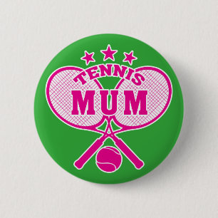 Tennis Mum, getransformeerde Tennis-racets Ronde Button 5,7 Cm