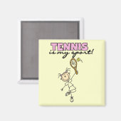 Tennis My Sport Tshirts and Gifts Magneet (Voorkant / Achterkant)