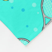 Tennis Naadloos Patroon - Racket & Bal Fleece Deken (Hoek)