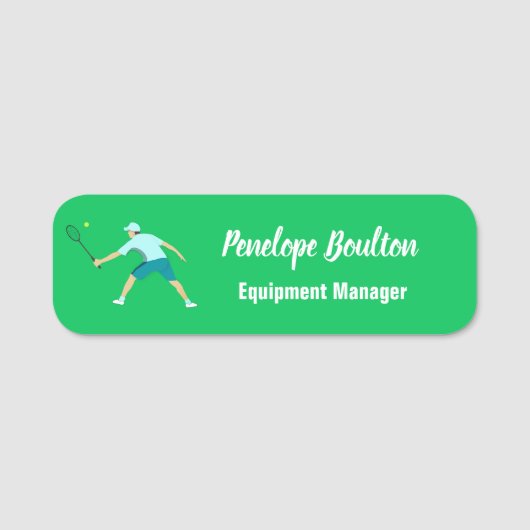 Tennis Naamplaatje (Voorkant)