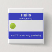 Tennis Name Tag Button (Voorkant)