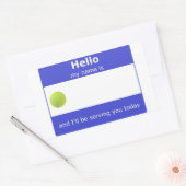Tennis Name Tag Sticker (Envelop)