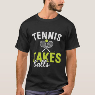 Tennis neemt ballen t-shirt