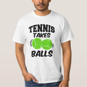 Tennis neemt mannen shirt