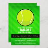 Tennis; Neon Green Stripes Kaart (Voorkant / Achterkant)