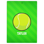 Tennis; Neon Green Stripes Klembord (Achterkant)