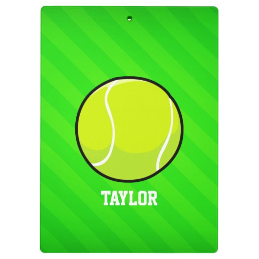 Tennis; Neon Green Stripes Klembord (Achterkant)
