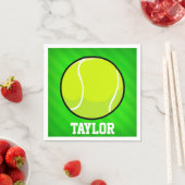 Tennis; Neon Green Stripes Servetten (Insitu)