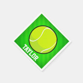 Tennis; Neon Green Stripes Servetten (Hoek)