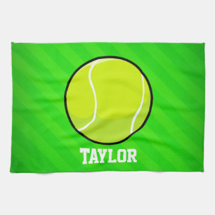 Tennis; Neon Green Stripes Theedoek