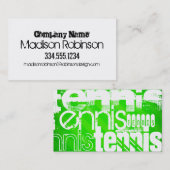 Tennis; Neon Green Stripes. Visitekaartje (Voorkant / Achterkant)