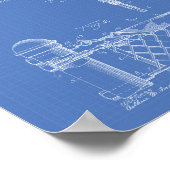 Tennis Net 1934 Patent Art Blueprint Poster (Hoek)