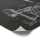 Tennis Net 1934 Patent Art Chalkboard Poster (Hoek)