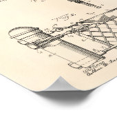 Tennis Net 1934 Patent Art Old Peper Poster (Hoek)