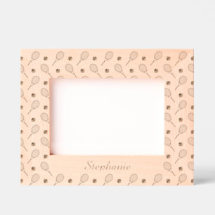 Tennis Net Krijgt Laser geëtst Afbeelding Lijst Gegraveerde Lijstjes