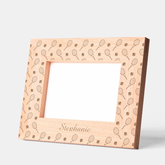 Tennis Net Krijgt Laser geëtst Afbeelding Lijst Gegraveerde Lijstjes (Links)