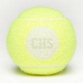 Tennis Net School INITIALEN School Sport Grijs Tennisballen (Voorkant)