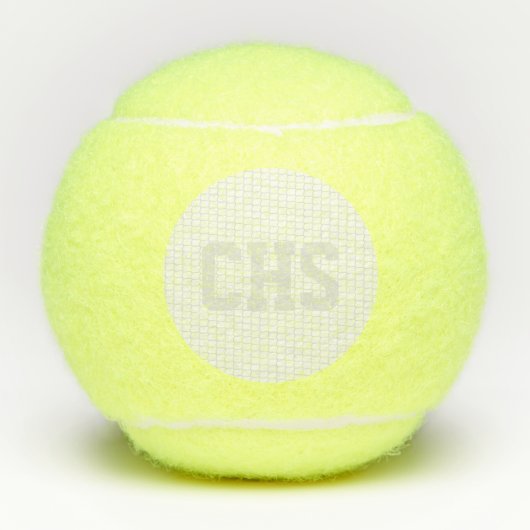 Tennis Net School INITIALEN School Sport Grijs Tennisballen (Voorkant)