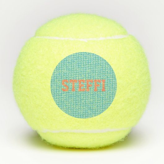 Tennis Net Sports Love Game Custom Name Kinder Tennisballen (Voorkant)