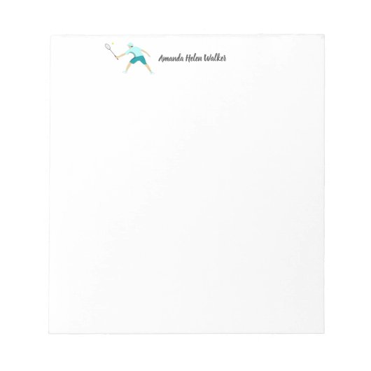 Tennis Notitieblok (Voorkant)