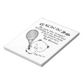 Tennis Notitieblok (Linkerzijde)
