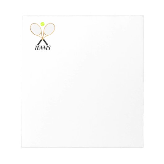 Tennis Notitieblok (Voorkant)