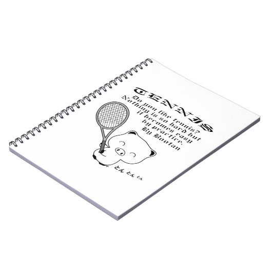 Tennis Notitieboek (Linkerzijde)