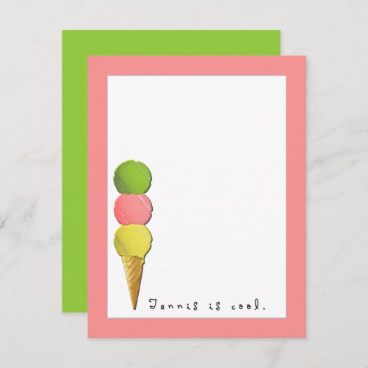 Tennis Notitiekaartje (Voorkant / Achterkant)