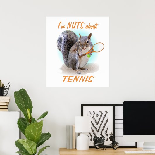 Tennis Nut Poster (Thuiskantoor)