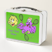 Tennis Octopus Cartoon Lunch Box (Voorkant)