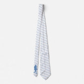 Tennis of Racquetball Player op Blue Check Necktie Stropdas (Achterkant)