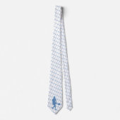 Tennis of Racquetball Player op Blue Check Necktie Stropdas (Voorkant)