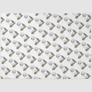 Tennis Old English Sheepdog (Grey 1) Dog Cute) Tissuepapier