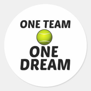 TENNIS ONE TEAM ONE DREAM FUN RONDE STICKER
