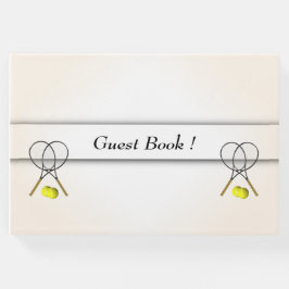 Tennis ontwerp persoonlijke tekst rug gastboek gastenboek