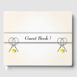 Tennis ontwerp persoonlijke tekst rug gastboek gastenboek