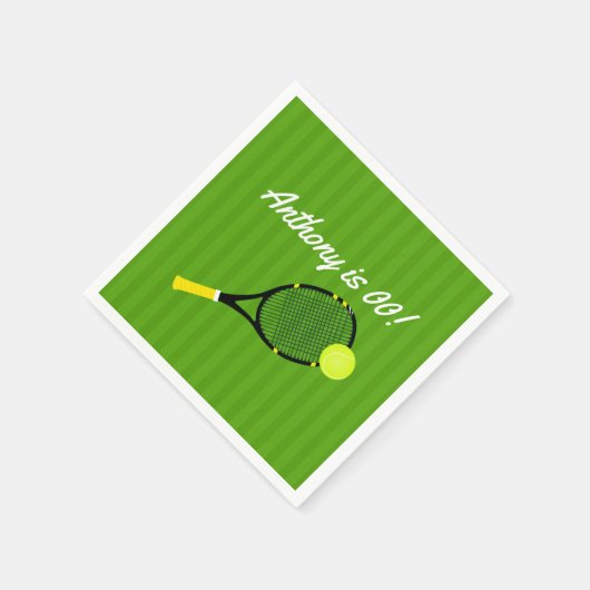 Tennis op maat van de Birthday Party Servetten (Hoek)